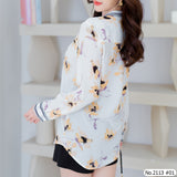 Miss Daisy : No.2113 เสื้อแขนยาวพิมพ์ลาย | Printed Long Sleeve Blouse