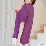 Maristar : No.2117 เสื้อแขนสั้นสีพื้น | Solid Short Sleeve Blouse