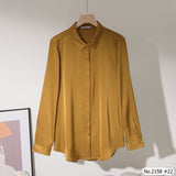 Maristar : No.2158 เสื้อแขนยาวสีพื้น | Solid Long Sleeve Blouse