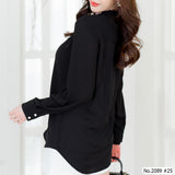 Maristar : No.2089 เสื้อแขนยาวสีพื้น | Solid Long Sleeve Blouse