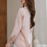 Vertier : No.81080 เสื้อแขนยาวสีพื้น | Solid Long Sleeve Blouse