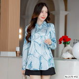 Maristar : No.2170 เสื้อแขนยาวพิมพ์ลาย | Printed Long Sleeve Blouse