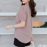 Miss Daisy : No.2093 เสื้อแขนสั้นสีพื้น | Solid Short Sleeve Blouse