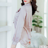 Maristar : No.2132 เสื้อแขนยาวสีพื้น | Solid Long Sleeve Blouse