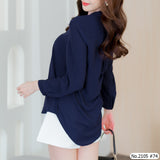 Miss Daisy : No.2105 เสื้อแขนยาวสีพื้น | Solid Long Sleeve Blouse