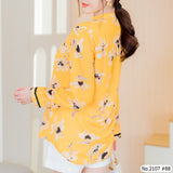 Maristar : No.2107 เสื้อแขนยาวพิมพ์ลาย | Printed Long Sleeve Blouse
