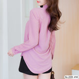 Miss Daisy : No.2095 เสื้อแขนยาวสีพื้น | Solid Long Sleeve Blouse