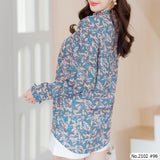 Miss Daisy : No.2102 เสื้อแขนยาวพิมพ์ลาย | Printed Long Sleeve Blouse