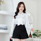 Maristar : No.2132 เสื้อแขนยาวสีพื้น | Solid Long Sleeve Blouse