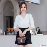 Maristar : No.2088 เสื้อแขนสั้นสีพื้น | Solid Short Sleeve Blouse