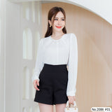 Maristar : No.2086 เสื้อแขนยาวสีพื้น | Solid Long Sleeve Blouse