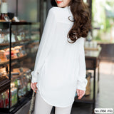Maristar : No.1960 เสื้อแขนยาวสีพื้น | Solid Long Sleeve Blouse