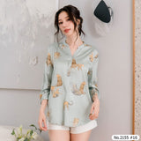 Maristar : No.2155 เสื้อแขนยาวพิมพ์ลาย | Printed Long Sleeve Blouse