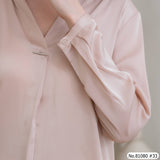 Vertier : No.81080 เสื้อแขนยาวสีพื้น | Solid Long Sleeve Blouse
