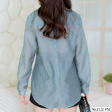 Maristar : No.2122 เสื้อแขนยาวสีพื้น | Solid Long Sleeve Blouse