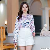Maristar : No.2139 เสื้อแขนยาวพิมพ์ลาย | Printed Long Sleeve Blouse
