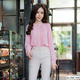 Maristar : No.1960 เสื้อแขนยาวสีพื้น | Solid Long Sleeve Blouse