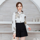 Miss Daisy : No.2066 เสื้อแขนยาวพิมพ์ลาย | Printed Long Sleeve Blouse