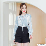 Miss Daisy : No.2092 เสื้อแขนยาวพิมพ์ลาย | Printed Long Sleeve Blouse