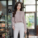 Maristar : No.1960 เสื้อแขนยาวสีพื้น | Solid Long Sleeve Blouse