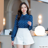 Maristar : No.2138 เสื้อแขนยาวพิมพ์ลาย | Printed Long Sleeve Blouse