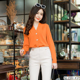 Maristar : No.1941 เสื้อแขนยาวสีพื้น | Solid Long Sleeve Blouse