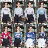 Vertier : No.81055 เสื้อแขนยาวพิมพ์ลาย | Printed Long Sleeve Blouse