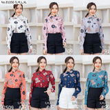 Vertier : No.81050 เสื้อแขนยาวพิมพ์ลาย | Printed Long Sleeve Blouse