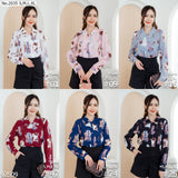 Maristar : No.2035 เสื้อแขนยาวพิมพ์ลาย | Printed Long Sleeve Blouse
