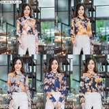Miss Daisy : No.2030 เสื้อแขนยาวพิมพ์ลาย | Printed Long Sleeve Blouse