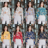 Maristar : No.2029 เสื้อแขนยาวพิมพ์ลาย | Printed Long Sleeve Blouse