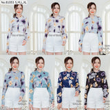 Vertier : No.81053 เสื้อแขนยาวพิมพ์ลาย | Printed Long Sleeve Blouse