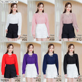 Maristar : No.2086 เสื้อแขนยาวสีพื้น | Solid Long Sleeve Blouse
