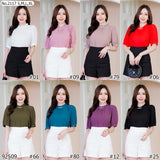 Maristar : No.2117 เสื้อแขนสั้นสีพื้น | Solid Short Sleeve Blouse