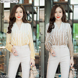 Maristar : No.2022 เสื้อแขนยาวพิมพ์ลาย | Printed Long Sleeve Blouse