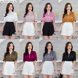 Maristar : No.2125 เสื้อแขนสั้นสีพื้น | Solid Short Sleeve Blouse