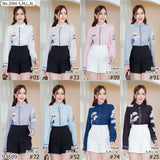 Miss Daisy : No.2096 เสื้อแขนยาวพิมพ์ลาย | Printed Long Sleeve Blouse