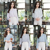 Maristar : No.1970 เสื้อแขนยาวพิมพ์ลาย | Printed Long Sleeve Blouse