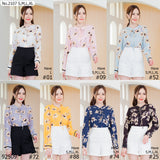 Maristar : No.2107 เสื้อแขนยาวพิมพ์ลาย | Printed Long Sleeve Blouse