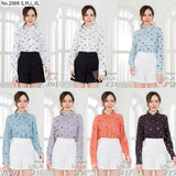 Miss Daisy : No.2069 เสื้อแขนยาวพิมพ์ลาย | Printed Long Sleeve Blouse