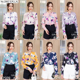 Maristar : No.2062 เสื้อแขนยาวพิมพ์ลาย | Printed Long Sleeve Blouse
