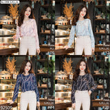 Maristar : No.1998 เสื้อแขนยาวพิมพ์ลาย | Printed Long Sleeve Blouse