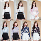 Miss Daisy : No.2115 เสื้อแขนยาวพิมพ์ลาย | Printed Long Sleeve Blouse