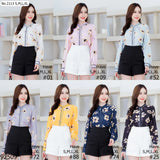 Miss Daisy : No.2113 เสื้อแขนยาวพิมพ์ลาย | Printed Long Sleeve Blouse