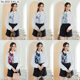 Maristar : No.2032 เสื้อแขนยาวพิมพ์ลาย | Printed Long Sleeve Blouse