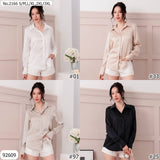 Maristar : No.2166 เสื้อแขนยาวสีพื้น | Solid Long Sleeve Blouse