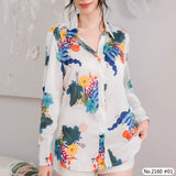 Maristar : No.2160 เสื้อแขนยาวพิมพ์ลาย | Printed Long Sleeve Blouse