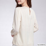 Vertier : No.81098 เสื้อแขนยาวสีพื้น | Solid Long Sleeve Blouse