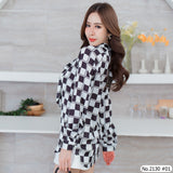 Maristar : No.2130 เสื้อแขนยาวพิมพ์ลาย | Printed Long Sleeve Blouse