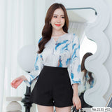 Maristar : No.2131 เสื้อแขนยาวพิมพ์ลาย | Printed Long Sleeve Blouse